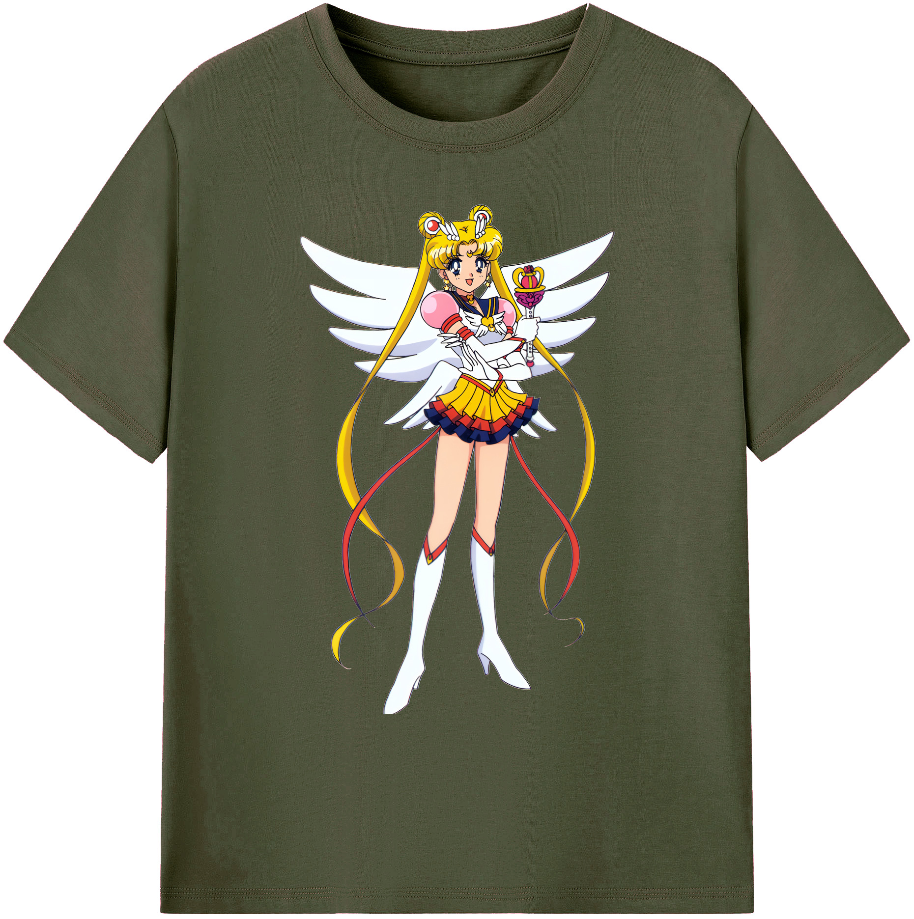 （画像用） 美少女戦士セーラームーン 月野 うさぎ つきの うさぎ Sailor Moon Tsukino Usagi 綿100％ メンズ半袖Tシャツ｜肌触りやわらか＆通気性